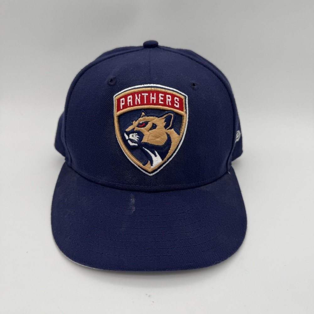 New Era 59Fifty Fitted Hat NHL Florida Panthers Navy Blue Cap Men's Size 7 3/8